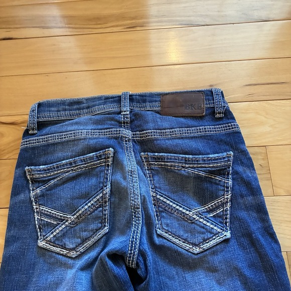 BKE Alec Jeans Mens 27x30 27R Blue Straight Leg Regular Fit Dark Wash Stretch - Picture 4 of 4